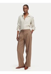 Marella Spodnie materiałowe Alloro 2613131115 Brązowy Regular Fit. Kolor: brązowy. Materiał: wiskoza #3