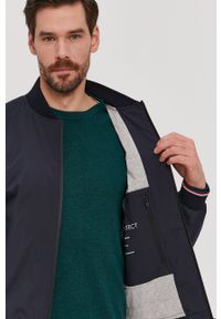 TOMMY HILFIGER - Tommy Hilfiger - Kurtka bomber. Okazja: na co dzień. Kolor: niebieski. Materiał: tkanina, bawełna, poliester, materiał. Wzór: gładki. Styl: casual #5