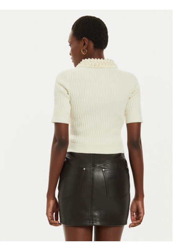 Pinko Sweter Egyprian 104363 A27J Beżowy Regular Fit. Kolor: beżowy. Materiał: syntetyk