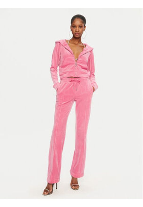 Juicy Couture Spodnie dresowe Tina JCAPW045 Różowy Regular Fit. Kolor: różowy. Materiał: syntetyk