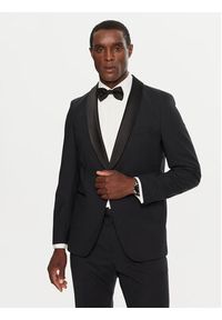 BOSS - Boss Garnitur H-Houston 50528109 Czarny Slim Fit. Kolor: czarny. Materiał: wełna