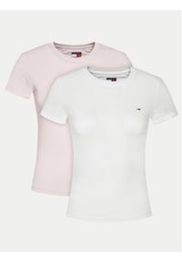 Tommy Jeans Komplet 2 t-shirtów DW0DW21366 Kolorowy Slim Fit. Materiał: bawełna. Wzór: kolorowy