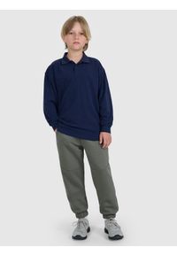 4f - 4F Longsleeve polo regular chłopięcy - granatowy 128 (7-8 lat). Okazja: na co dzień. Typ kołnierza: polo. Kolor: niebieski. Długość: długie. Wzór: gładki, ze splotem. Materiał: jersey, bawełna, materiał. Długość rękawa: długi rękaw. Sezon: lato. Styl: casual, elegancki, sportowy, klasyczny #2