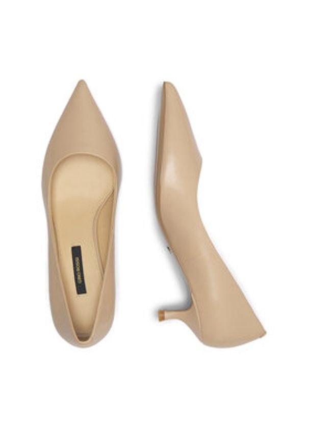 Gino Rossi - GINO ROSSI Czółenka V1339-803-8 Beżowy. Kolor: beżowy. Materiał: skóra. Obcas: na szpilce