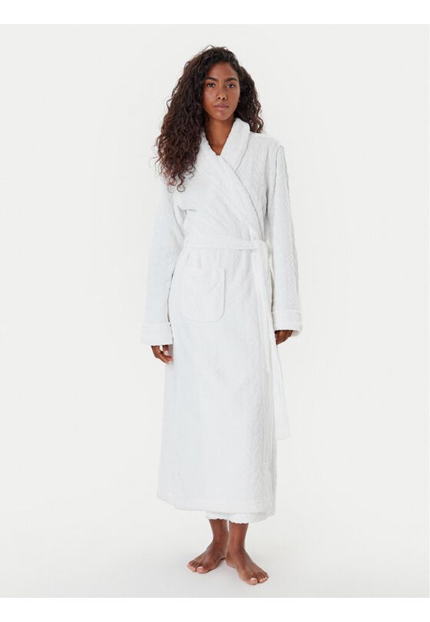 Lauren Ralph Lauren - LAUREN RALPH LAUREN Szlafrok ILN52455 Biały. Kolor: biały. Materiał: syntetyk