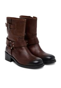 Tommy Jeans Botki Tjw Biker EN0EN02811 Brązowy. Kolor: brązowy. Materiał: skóra #6