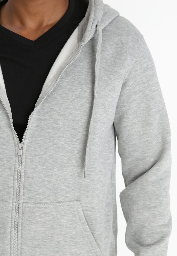 Born2be - Szara Bluza z Kapturem Gorgo. Okazja: na co dzień. Typ kołnierza: kaptur. Kolor: szary. Materiał: jeans. Długość rękawa: długi rękaw. Długość: długie. Styl: casual, elegancki, klasyczny