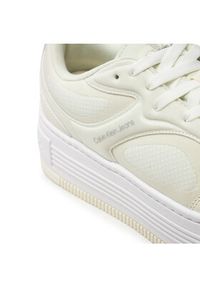 Calvin Klein Jeans Sneakersy Bold Platf Low Lace Mix In Mtl YW0YW01471 Beżowy. Kolor: beżowy. Materiał: skóra #3