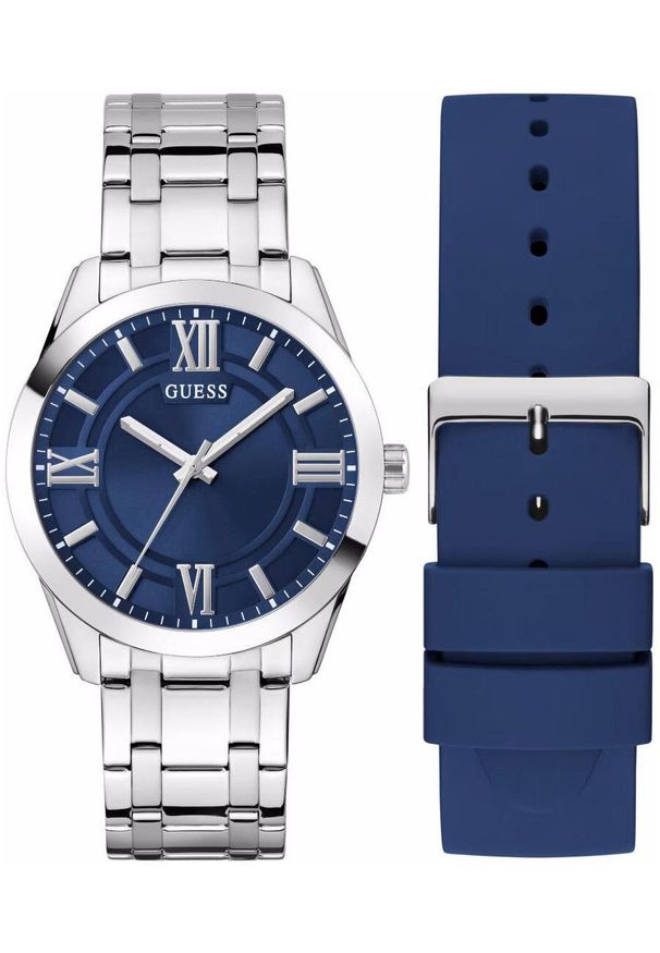 Zegarek Guess Zegarek męski Guess GW1008G1 srebrny. Kolor: srebrny