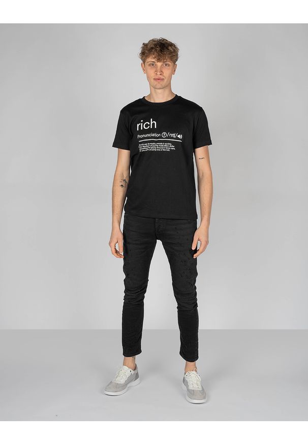 John Richmond T-Shirt "Worth". Okazja: na co dzień. Materiał: bawełna. Długość rękawa: krótki rękaw. Długość: krótkie. Wzór: nadruk. Styl: casual