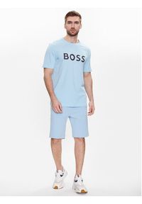 BOSS - Boss T-Shirt 50488793 Błękitny Regular Fit. Kolor: niebieski. Materiał: bawełna #4