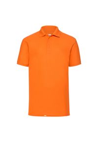 FRUIT OF THE LOOM - Męska Koszulka Polo 65/35. Typ kołnierza: polo. Kolor: żółty, pomarańczowy, wielokolorowy