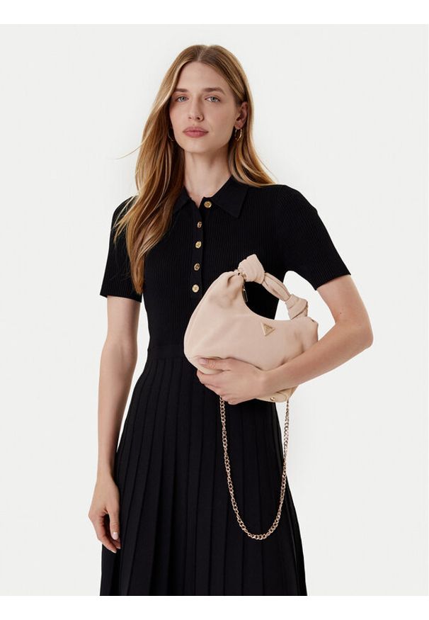 Guess Torebka Isotta HWSG96 60010 Beżowy. Kolor: beżowy. Materiał: skórzane, zamszowe