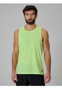 4f - 4F Koszulka do biegania regular szybkoschnąca męska - żółta M. Kolor: żółty. Sport: fitness, bieganie #1