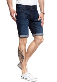 Mustang - SPODENKI MĘSKIE MUSTANG 5 POCKET SHORT SUPER DARK 1007104 5000 942. Materiał: jeans #9