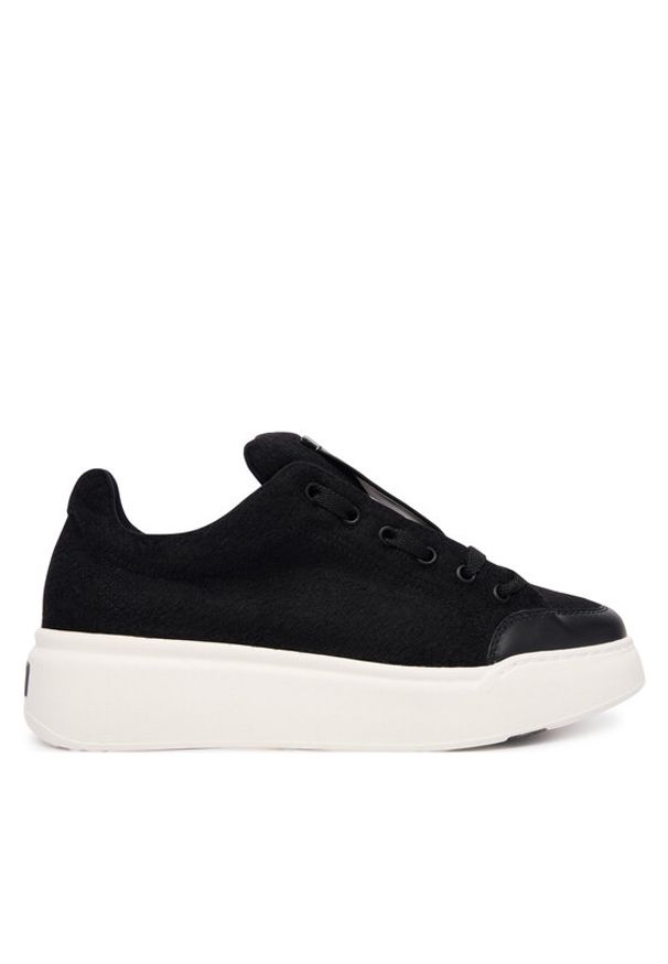 Max Mara Sneakersy Maxiwk 2524766012650 Czarny. Kolor: czarny. Materiał: wełna