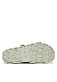 Calvin Klein Sandały HW0HW02489 Beżowy. Kolor: beżowy. Materiał: skóra
