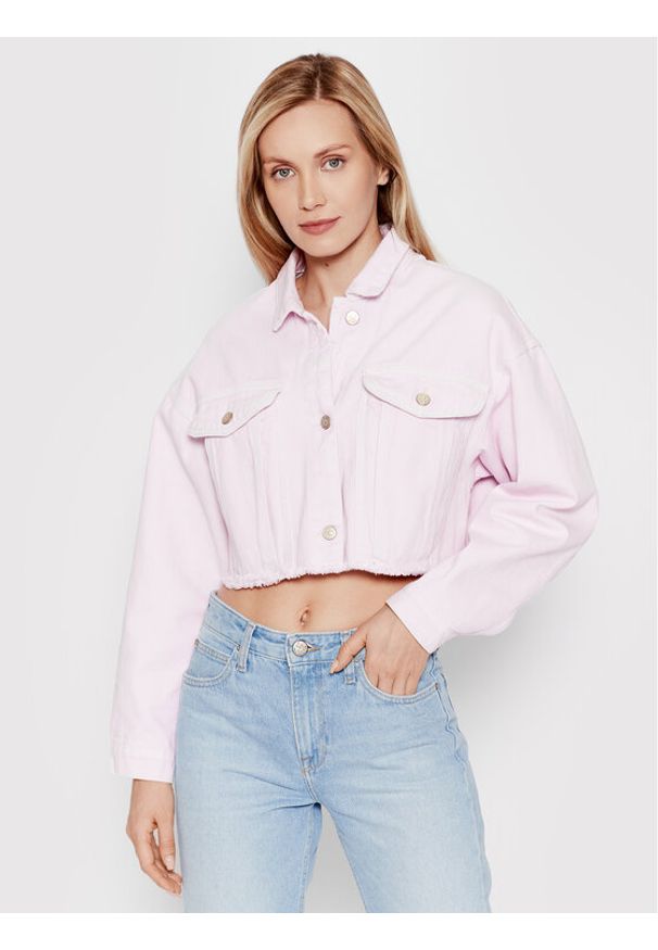 DeeZee Kurtka jeansowa Believe It KL030 Fioletowy Regular Fit. Kolor: fioletowy. Materiał: jeans, bawełna