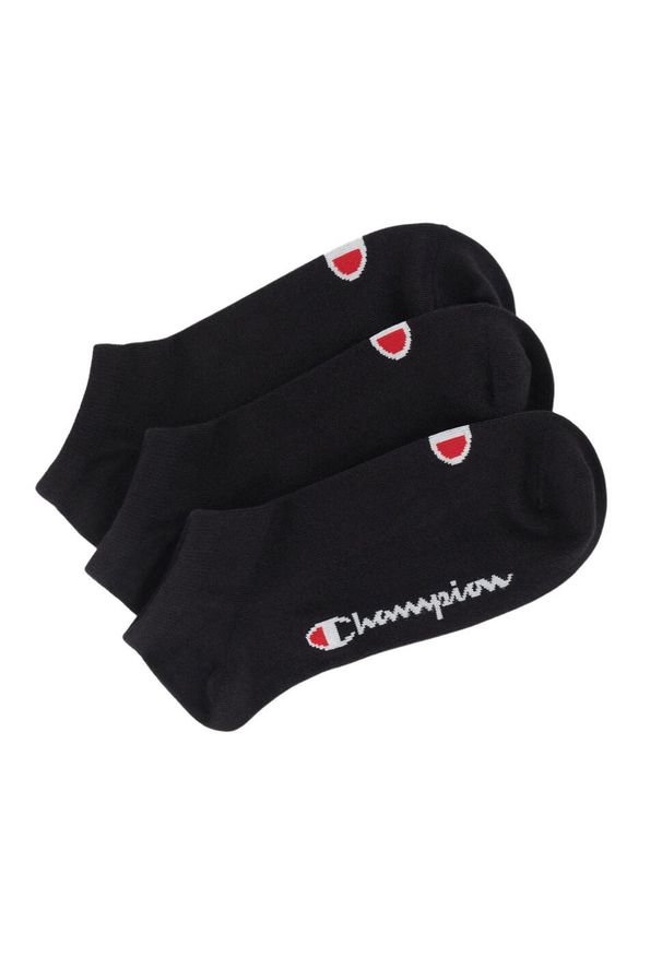 Champion - Skarpetki Unisex Dla Dorosłych Logo 3pak. Kolor: czarny