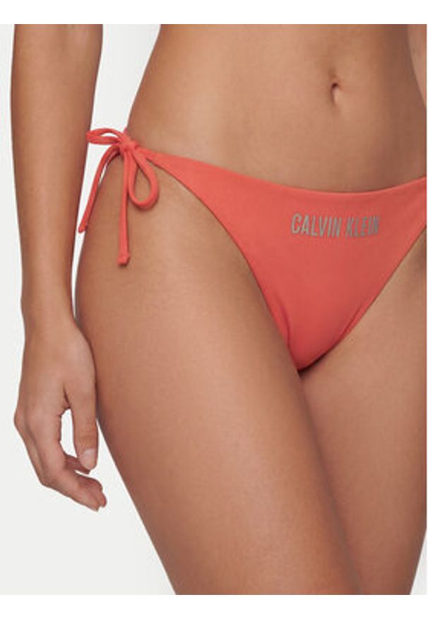 Calvin Klein Swimwear Dół od bikini LV00Q61220 Różowy. Kolor: różowy. Materiał: syntetyk