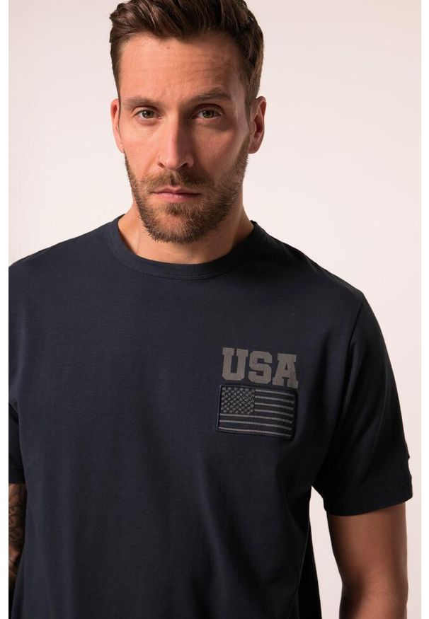 JAY-PI - Męski T-shirt Iron Anvil FLEXNAMIC® fitness do rozm. 7 XL. Kolekcja: plus size. Kolor: niebieski. Materiał: bawełna, materiał, elastan. Sport: fitness