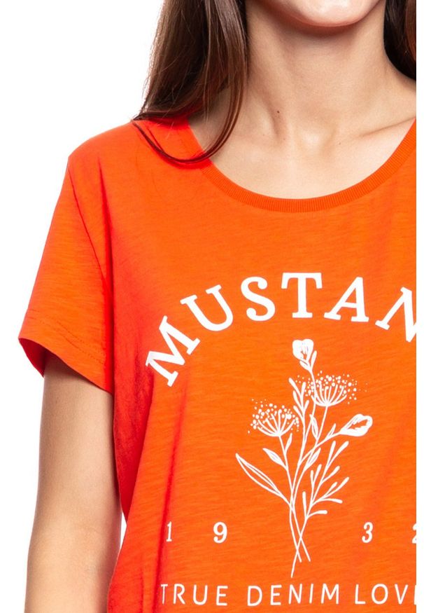 Mustang - MUSTANG T SHIRT DAMSKI Alina C Print 1009870 7096. Wzór: nadruk