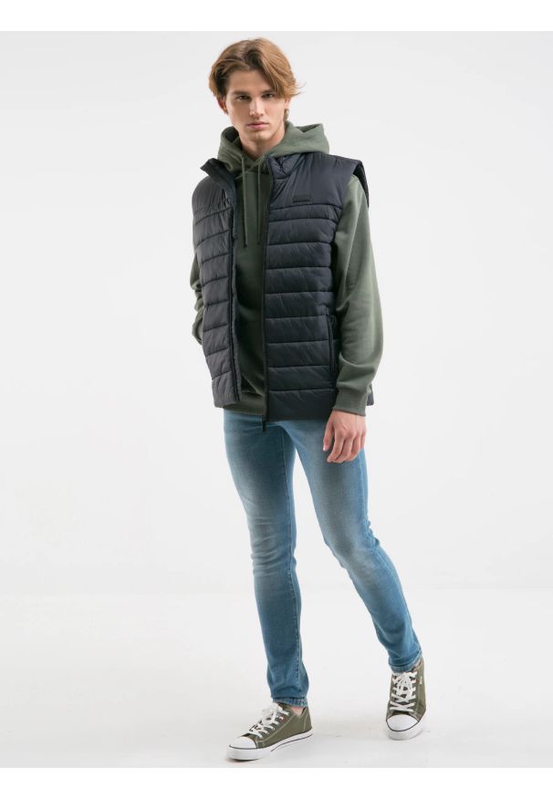 Big-Star - Jeansy męskie skinny niebieskie Jeffray 266. Okazja: na co dzień. Stan: obniżony. Kolor: niebieski. Długość: krótkie. Styl: casual