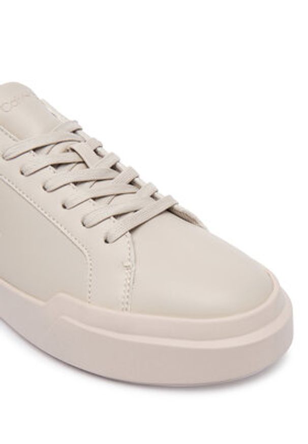 Calvin Klein Sneakersy Chunky Cupsole Laceup Lth Wn YW0YW01947 Écru. Materiał: skóra
