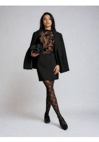 Sinsay - Rajstopy ze wzorem - czarny. Kolor: czarny #1