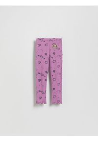 Reserved - Prążkowane legginsy Psi Patrol - fioletowy. Kolor: fioletowy. Materiał: prążkowany #1