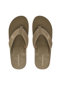 Calvin Klein Jeans Japonki Thong+ Cv YM0YM01235 Khaki. Kolor: brązowy. Materiał: materiał