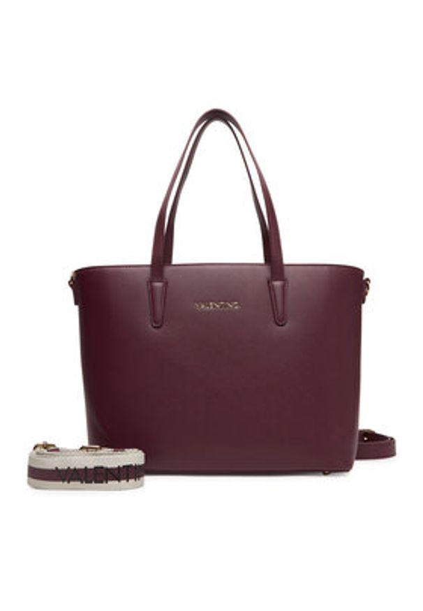 VALENTINO - Valentino Torebka Zero Re VBS7B301 Bordowy. Kolor: czerwony. Materiał: skórzane