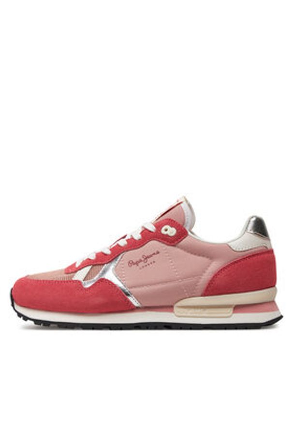 Pepe Jeans Sneakersy Brit Heritage W PLS31474 Różowy. Kolor: różowy. Materiał: materiał