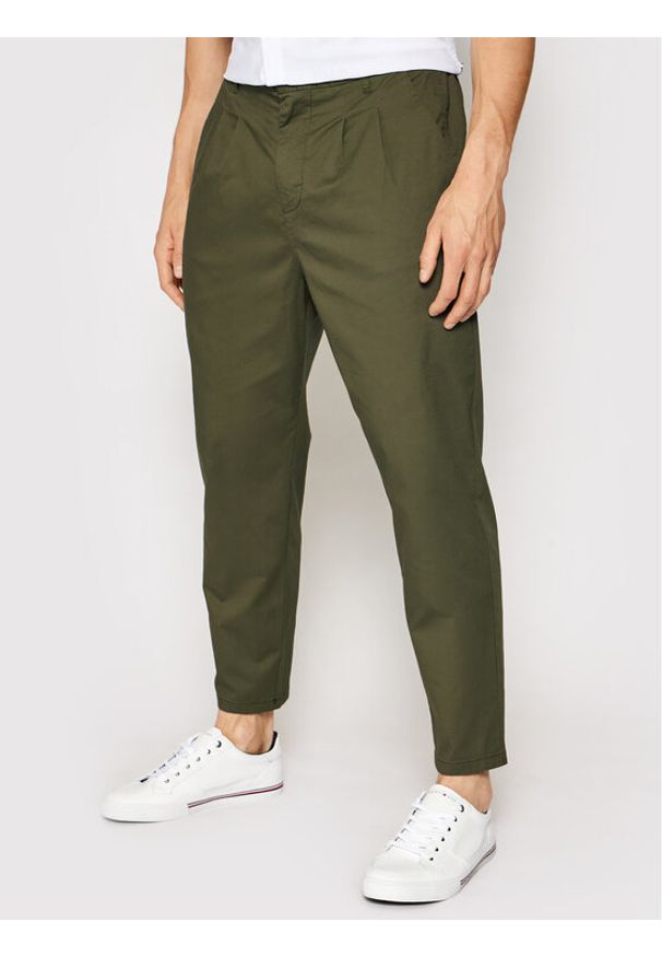Only & Sons Chinosy Dew 22019208 Zielony Regular Fit. Kolor: zielony. Materiał: bawełna
