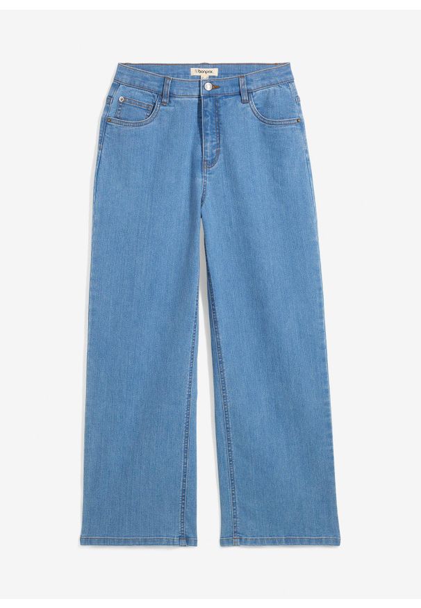 bonprix - Dżinsy ze stretchem extra Loose Fit Straight. Kolor: niebieski