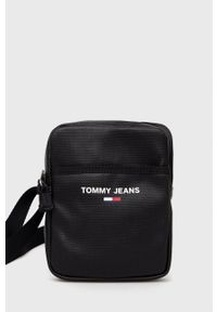 Tommy Jeans saszetka kolor czarny. Kolor: czarny. Wzór: nadruk