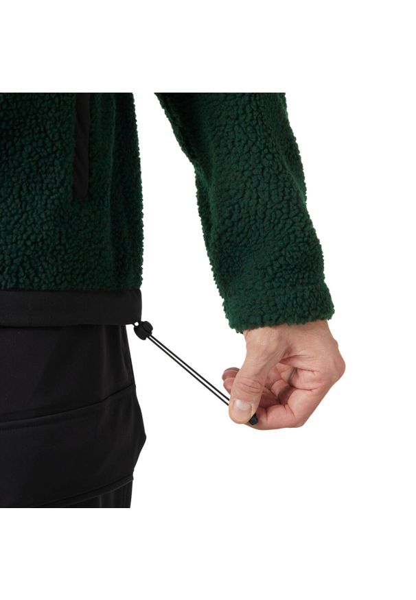 Kurtka z dresu Helly Hansen Patrol Pile. Kolor: zielony, czarny, wielokolorowy. Materiał: dresówka. Sport: turystyka piesza