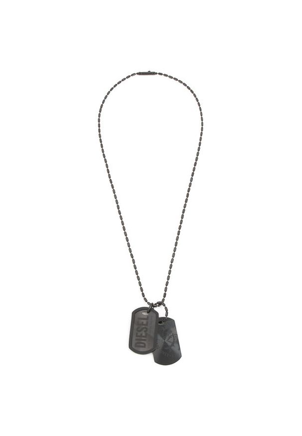 Diesel Naszyjnik DX0014040 Czarny. Kolor: czarny