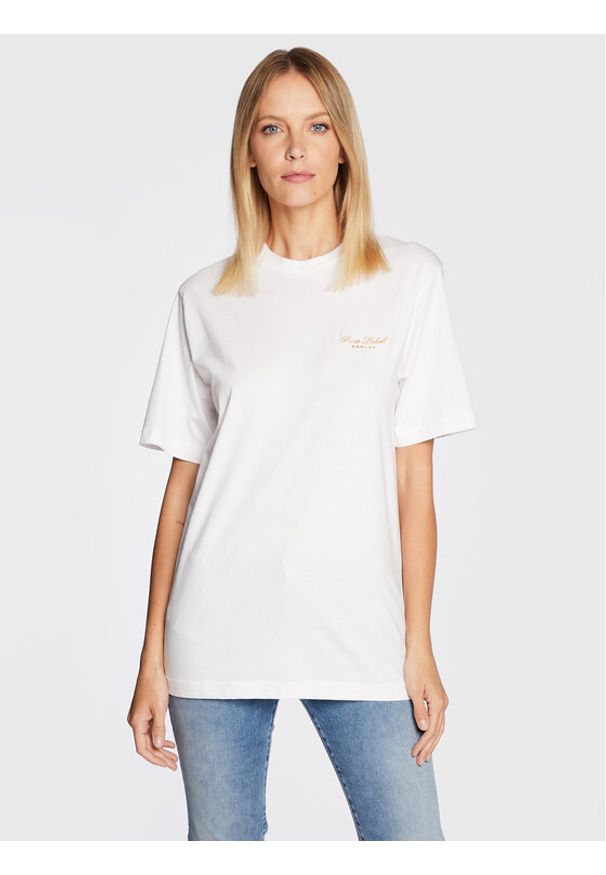 Replay T-Shirt W3698A.000.23188P Biały Regular Fit. Kolor: biały. Materiał: bawełna