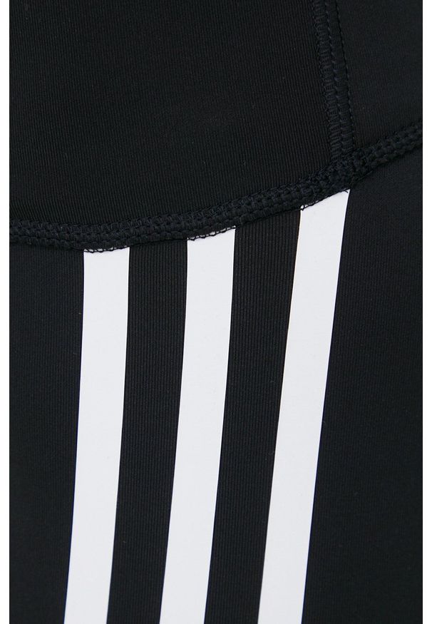 adidas Performance legginsy treningowe Optime Trainicons damskie kolor czarny z nadrukiem. Kolor: czarny. Materiał: skóra, lycra, materiał, włókno. Wzór: nadruk. Styl: sportowy. Sport: fitness