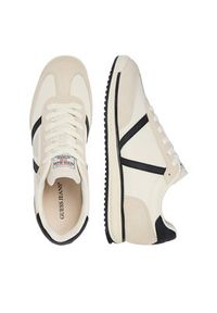 Guess Jeans Sneakersy EO-DELAND-03 WE Écru. Kolor: kremowy. Materiał: materiał #6