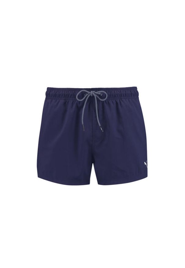 Męski Puma SWIM LOGO. Kolor: niebieski. Materiał: poliester. Długość: krótkie. Styl: sportowy