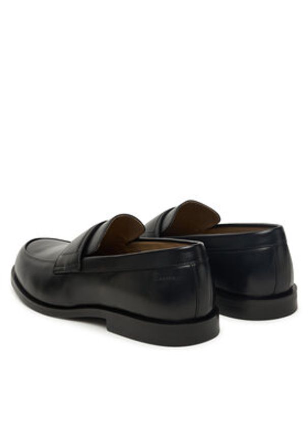 Calvin Klein Półbuty Ess Rubber Band Loafer Lth HM0HM01923 Czarny. Kolor: czarny. Materiał: skóra