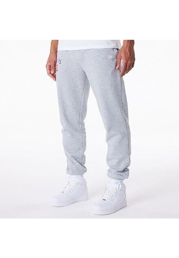 Spodnie męskie New Era NBA Essentials Jogger Los Angeles Lakers. Kolor: szary
