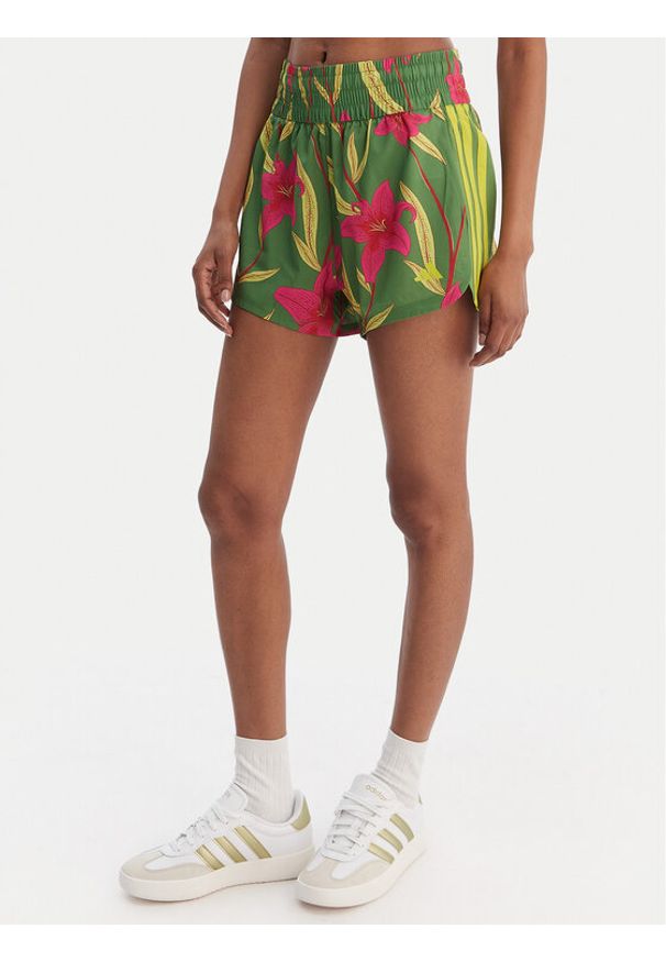Adidas - adidas Szorty sportowe Farm Rio Pacer KD4624 Zielony Loose Fit. Kolor: zielony. Materiał: syntetyk