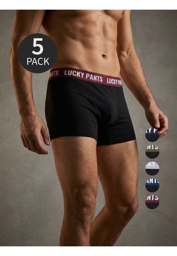 Sinsay - Bawełniane bokserki 5 pack - czarny. Kolor: czarny. Materiał: bawełna