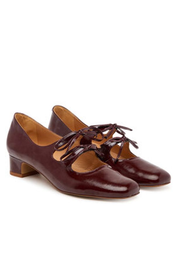 BALAGAN - Balagan Czółenka Greta Bordowy. Kolor: czerwony. Materiał: skóra