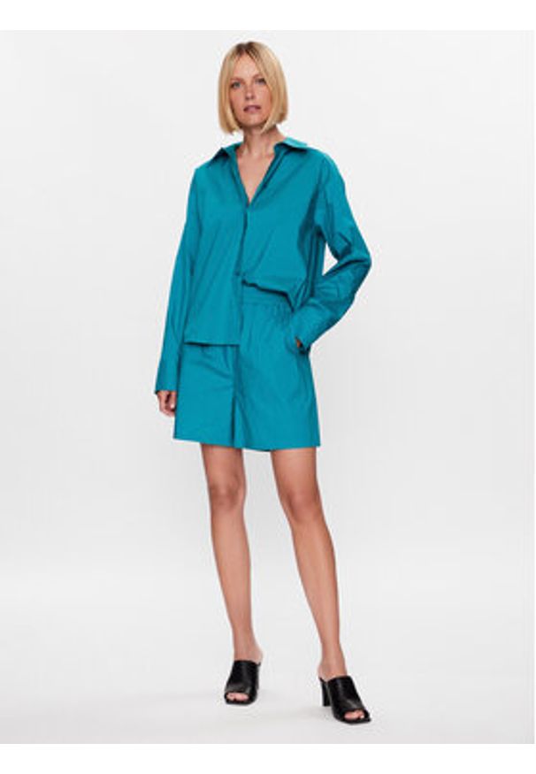 Herskind Koszula Fanta 4811610 Niebieski Relaxed Fit. Kolor: niebieski. Materiał: bawełna