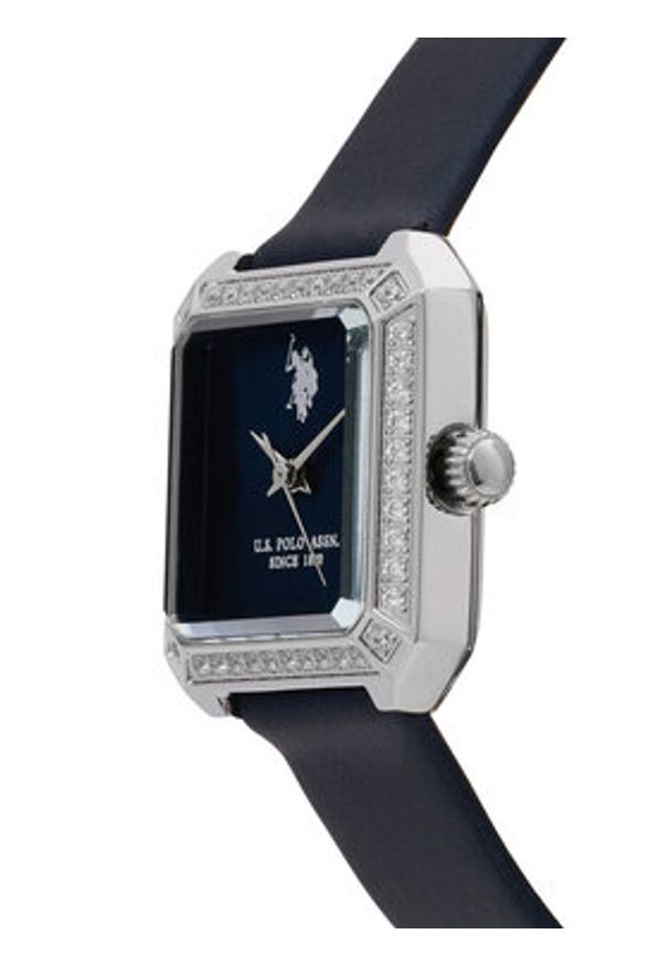 U.S. Polo Assn. Zegarek Brigitte USP8475BL Granatowy. Kolor: niebieski. Materiał: skóra