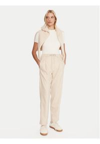 Marella Spodnie materiałowe Nyssa 2523136025 Beżowy Regular Fit. Kolor: beżowy. Materiał: syntetyk
